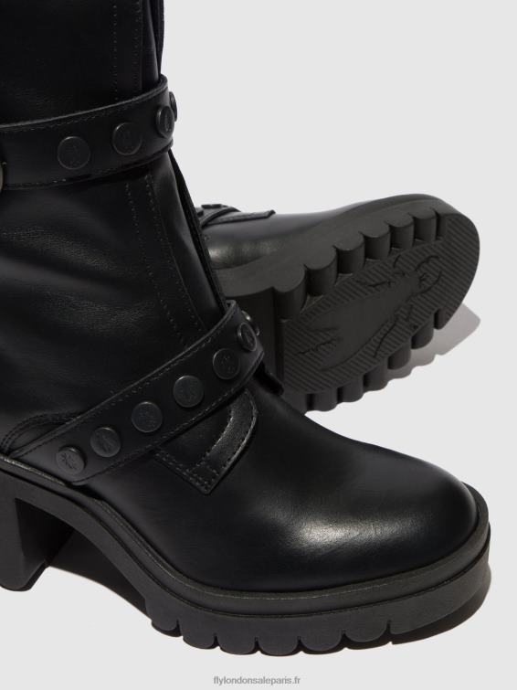 bottines zippées tama888 femmes 0N8R160 noir nausica Fly London