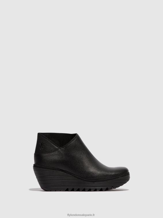 bottines zippées yego400 femmes 0N8R34 noir Fly London