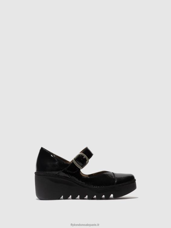 chaussures à boucle baxe428 femmes 0N8R621 noir de louxor Fly London