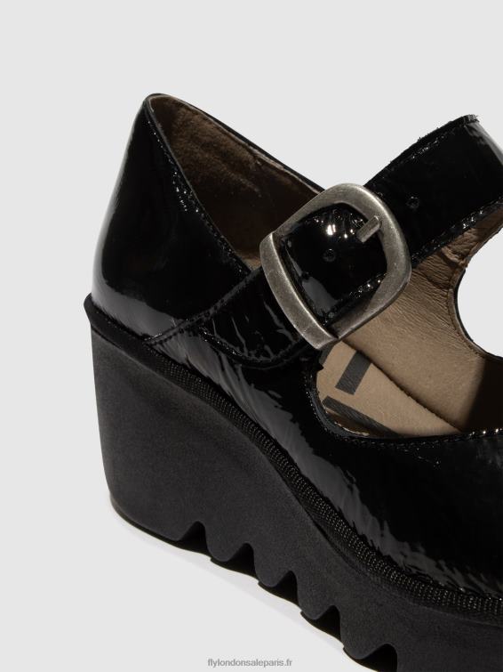 chaussures à boucle baxe428 femmes 0N8R621 noir de louxor Fly London