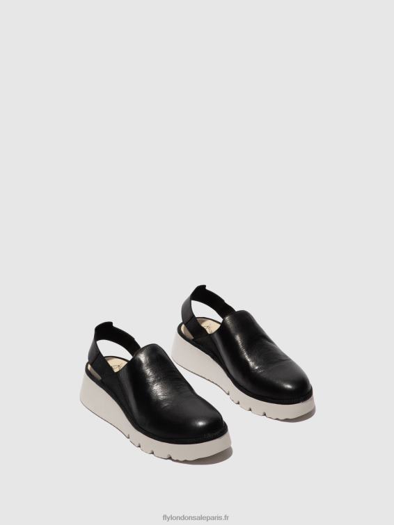 chaussures à bride arrière plog430 femmes 0N8R645 noir Fly London
