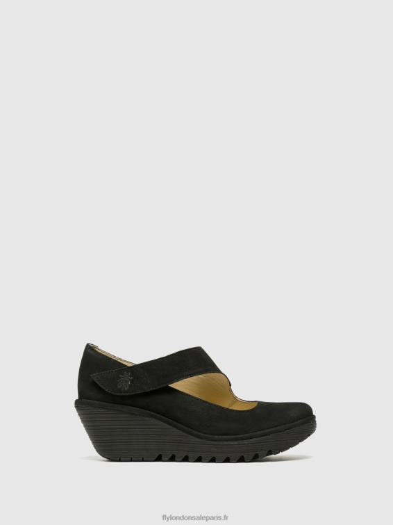 chaussures compensées yasi682 femmes 0N8R699 noir Fly London