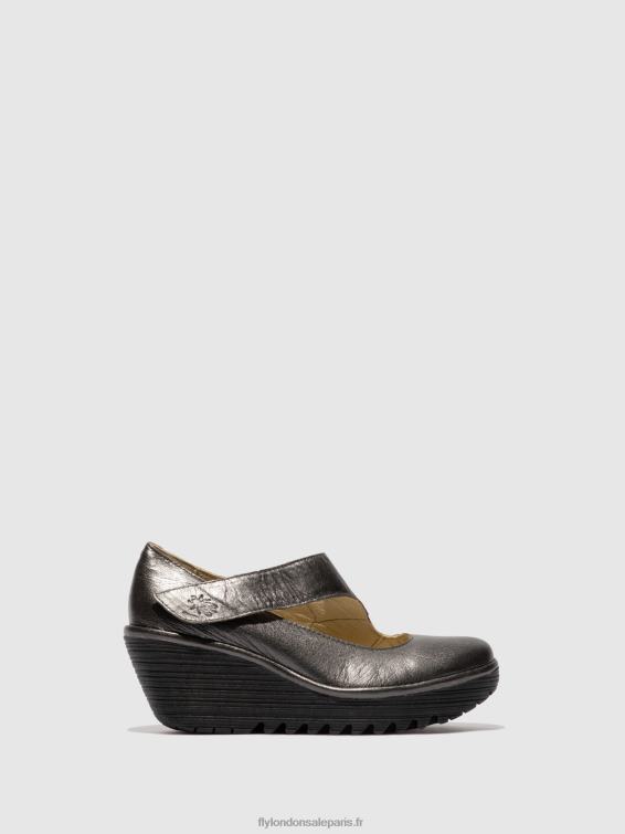 chaussures compensées yasi682 femmes 0N8R703 graphite Fly London