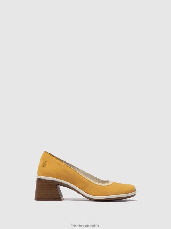 chaussures escarpins classiques lade372 femmes 0N8R689 bourdon/blanc cassé Fly London