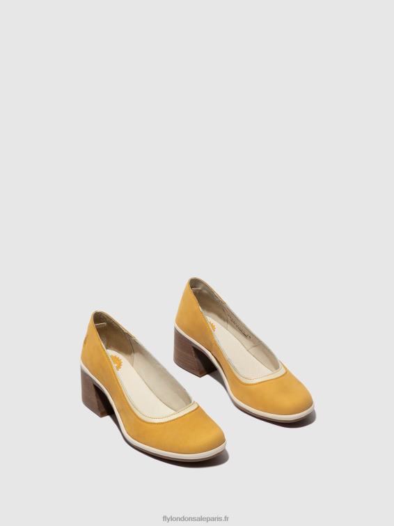 chaussures escarpins classiques lade372 femmes 0N8R689 bourdon/blanc cassé Fly London