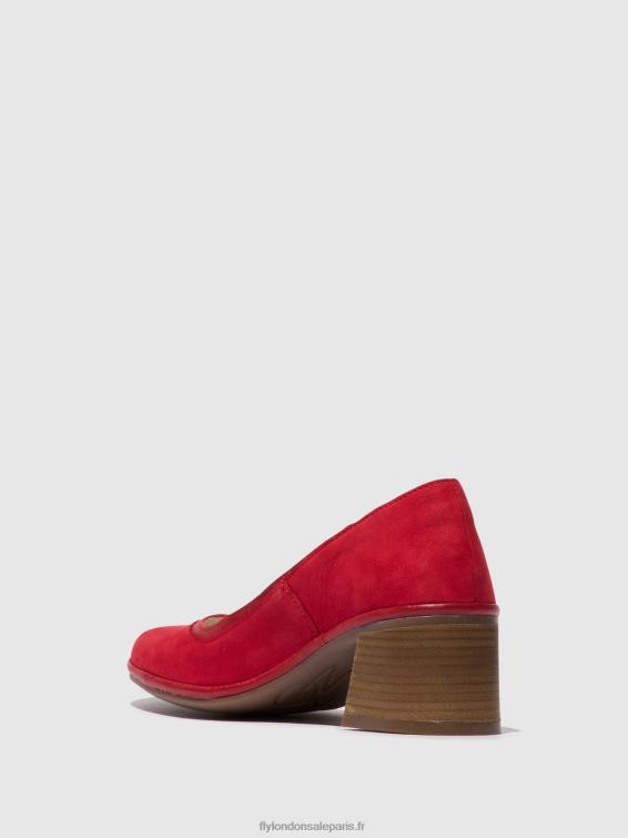 chaussures escarpins classiques lade372 femmes 0N8R690 rouge à lèvres rouge Fly London