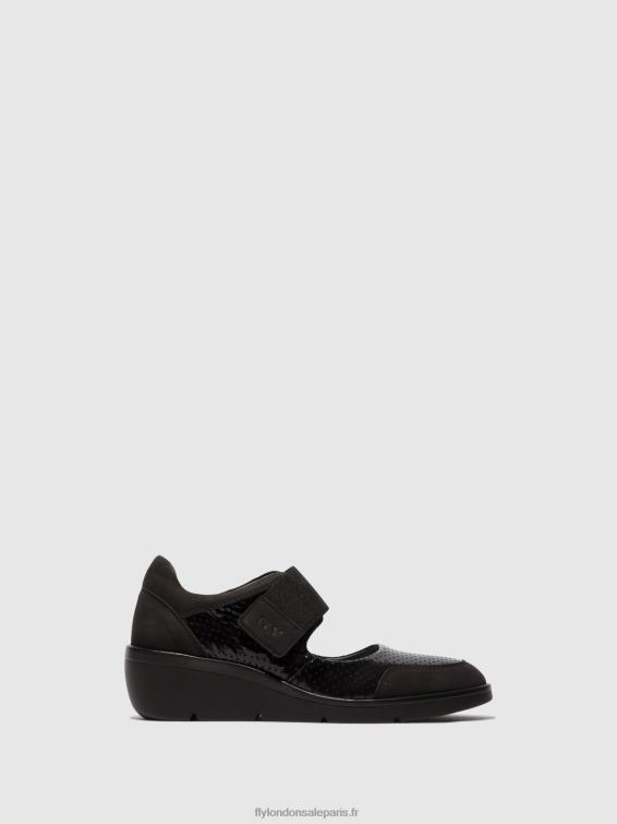 chaussures velcro naje583 femmes 0N8R624 noir Fly London