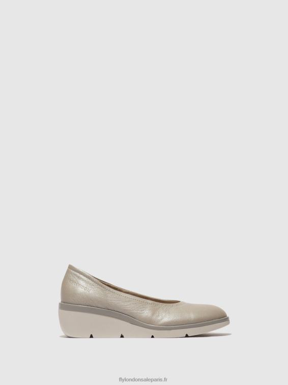 chaussures à enfiler numa570 femmes 0N8R633 argent Fly London