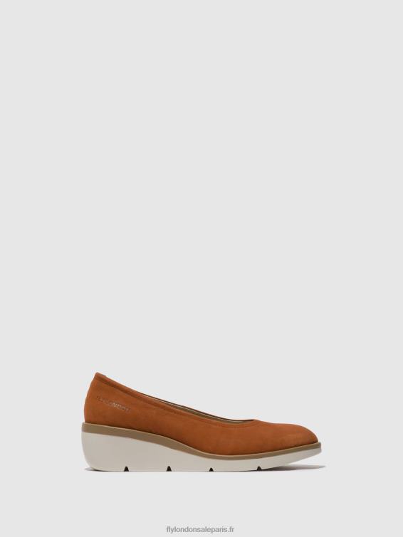 chaussures à enfiler numa570 femmes 0N8R634 bronzer Fly London