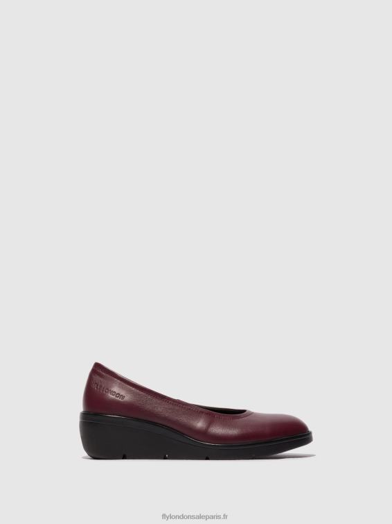 chaussures à enfiler numa570 femmes 0N8R670 Bordeaux Fly London