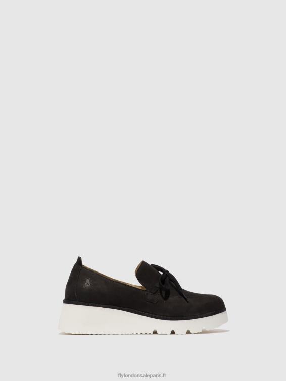 chaussures à enfiler popi436 femmes 0N8R635 noir Fly London