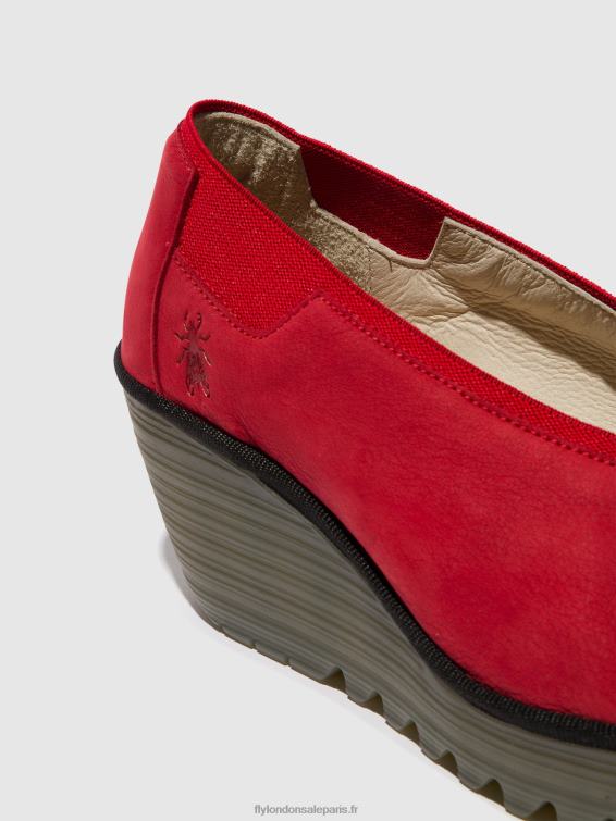 chaussures à enfiler yoza438 femmes 0N8R625 rouge à lèvres rouge Fly London