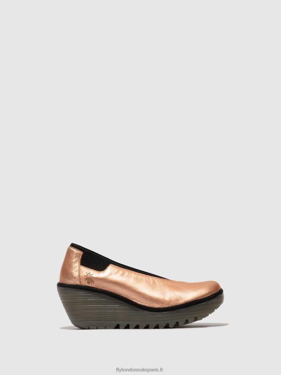 chaussures à enfiler yoza438 femmes 0N8R628 rougir d'or Fly London
