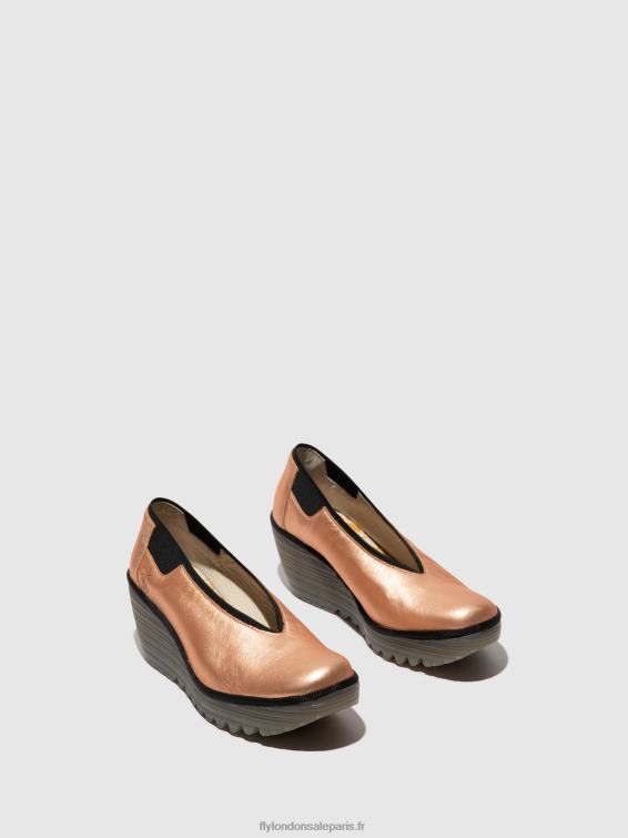 chaussures à enfiler yoza438 femmes 0N8R628 rougir d\'or Fly London