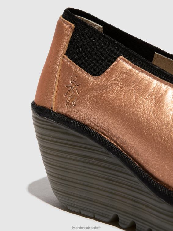 chaussures à enfiler yoza438 femmes 0N8R628 rougir d\'or Fly London
