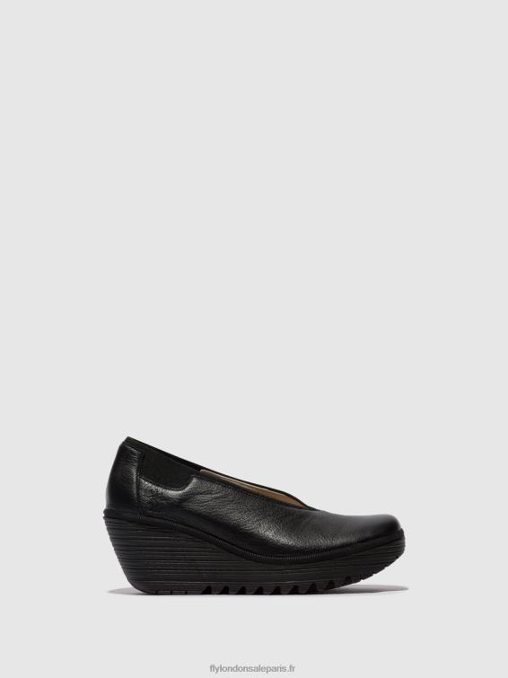 chaussures à enfiler yoza438 femmes 0N8R630 noir Fly London