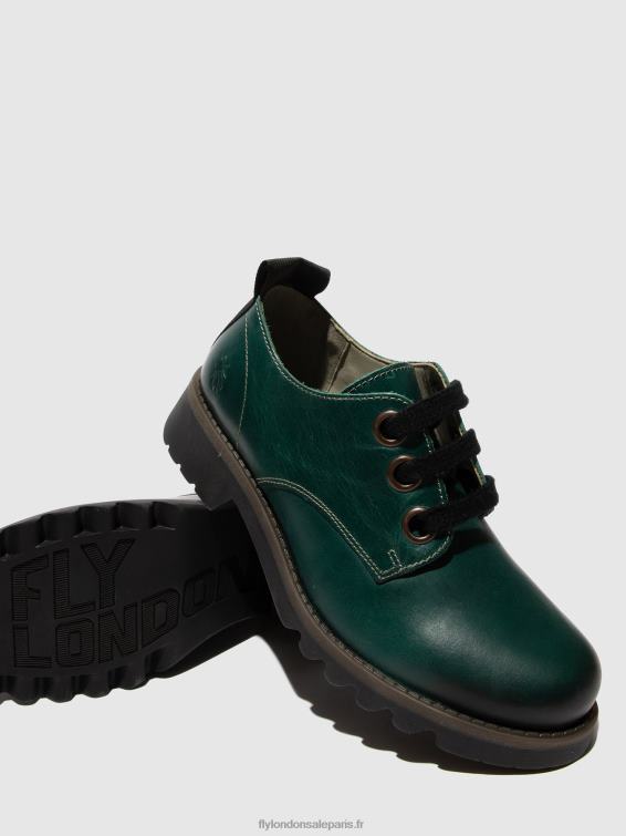 chaussures à lacets ruda538 femmes 0N8R679 vert trèfle Fly London
