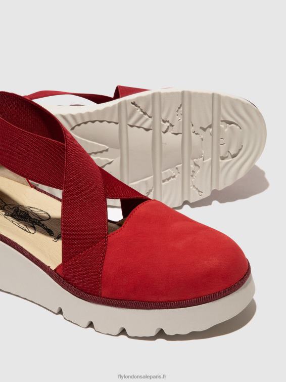 chaussures élastiquées pacy415 femmes 0N8R660 rouge à lèvres rouge Fly London