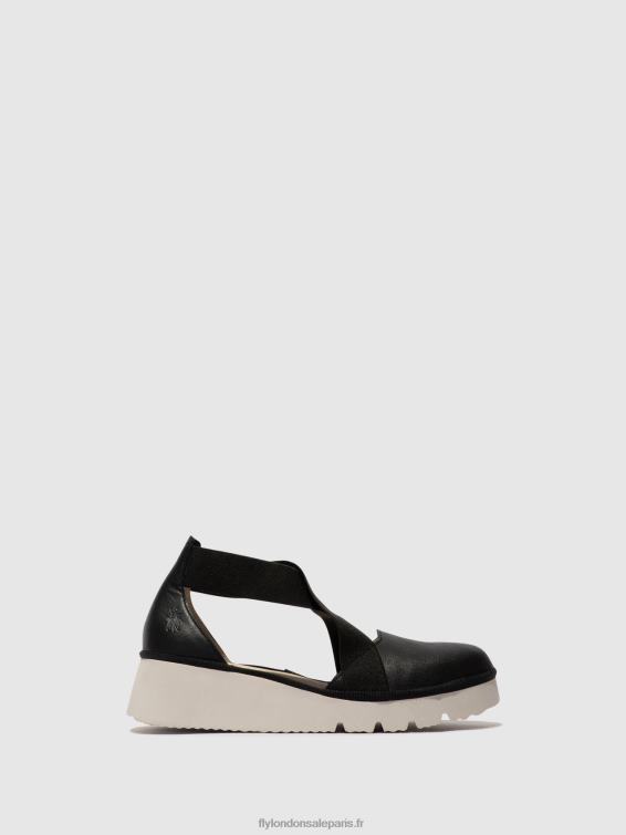 chaussures élastiquées pacy415 femmes 0N8R661 noir Fly London