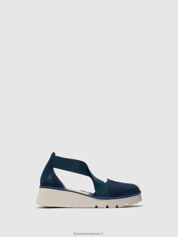 chaussures élastiquées pacy415 femmes 0N8R662 bleu Fly London