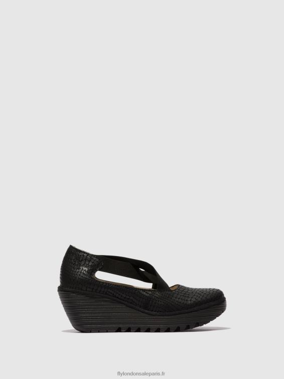 chaussures élastiquées yoly402 femmes 0N8R684 noir Fly London