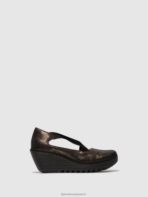 chaussures élastiquées yoly402 femmes 0N8R685 graphite Fly London