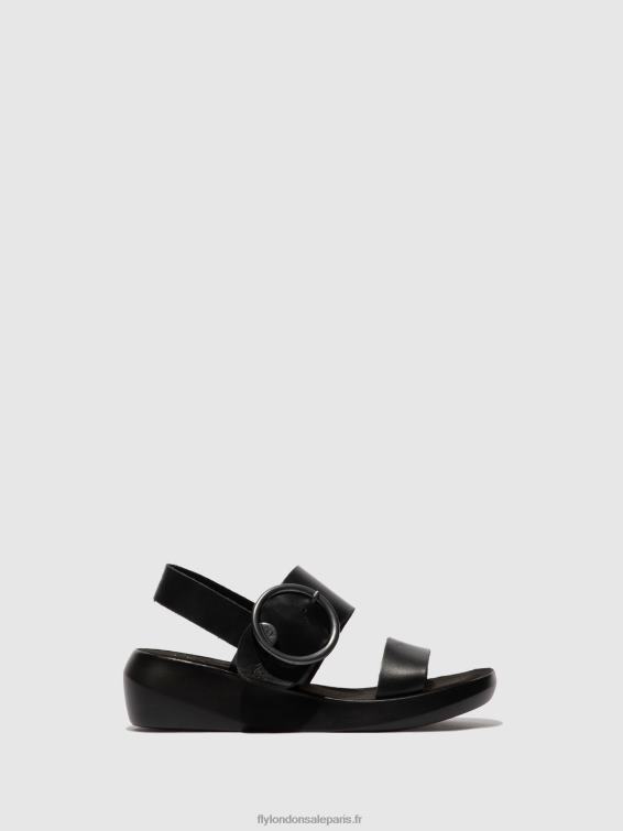 sandales à boucle bani739 femmes 0N8R611 bride noire Fly London