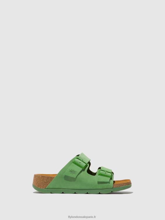 sandales à boucle caja721 femmes 0N8R527 vert citron Fly London