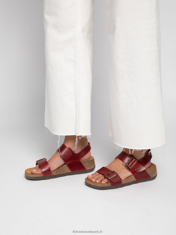 sandales à boucle ceke722 femmes 0N8R606 bride rouge Fly London