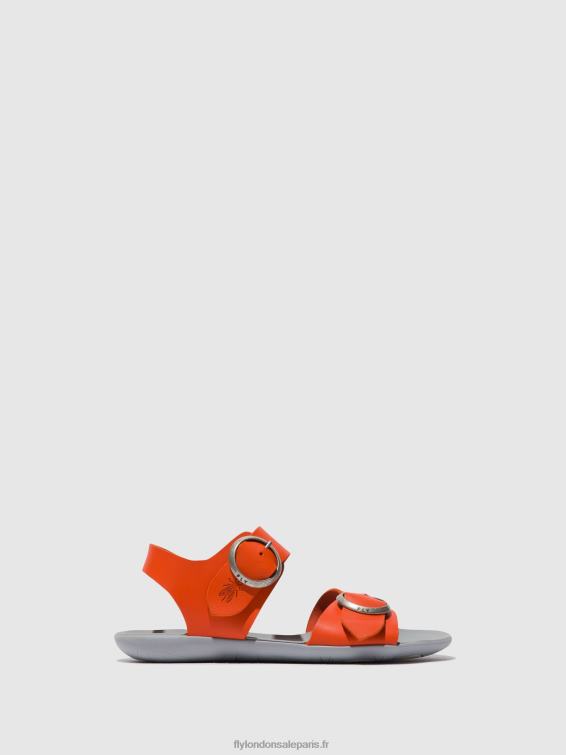 sandales à boucle masa757 femmes 0N8R563 corail Fly London