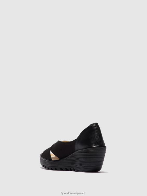 sandales à bout ouvert yoma307 femmes 0N8R597 cupido/mousse noir Fly London