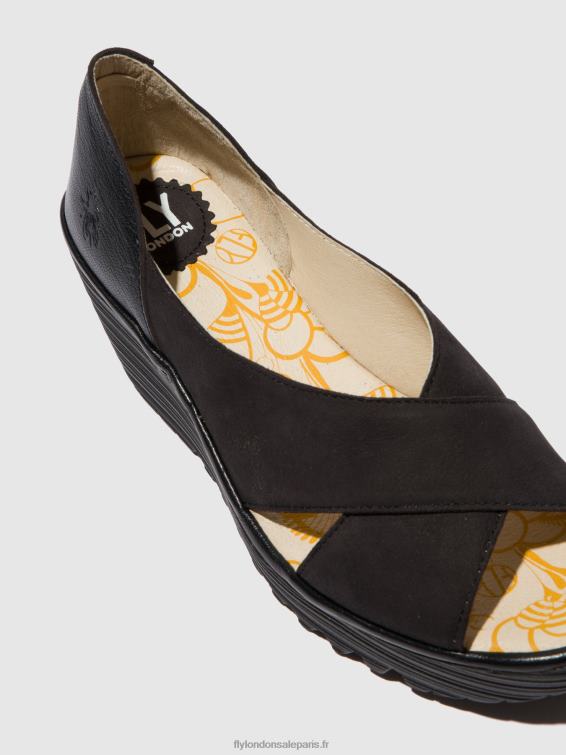 sandales à bout ouvert yoma307 femmes 0N8R597 cupido/mousse noir Fly London