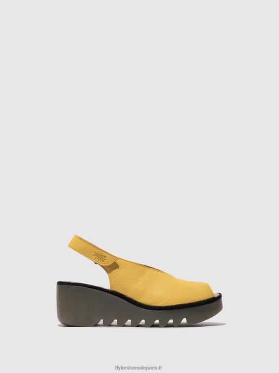 sandales à bride arrière baye386 femmes 0N8R466 jaune Fly London