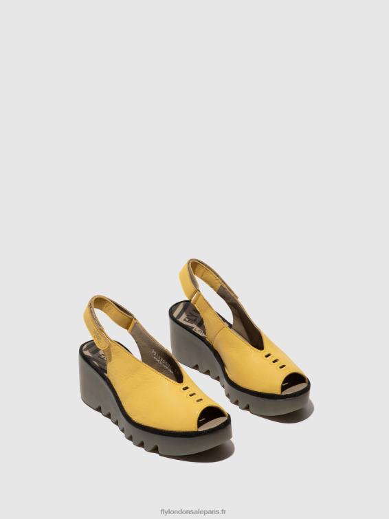 sandales à bride arrière baye386 femmes 0N8R466 jaune Fly London