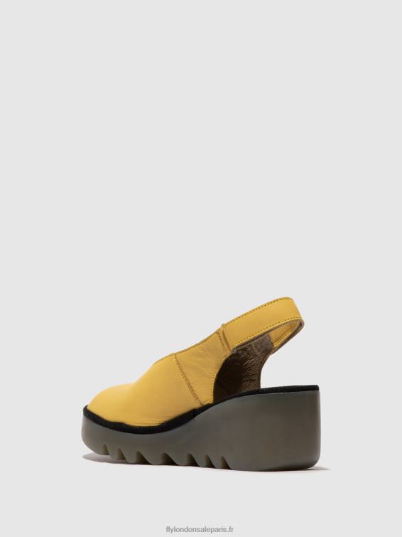 sandales à bride arrière baye386 femmes 0N8R466 jaune Fly London