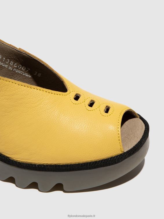 sandales à bride arrière baye386 femmes 0N8R466 jaune Fly London