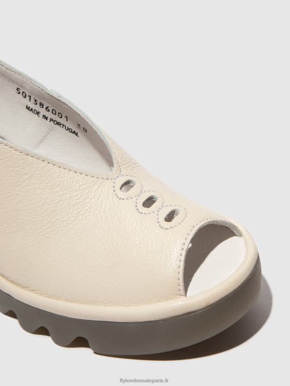 sandales à bride arrière baye386 femmes 0N8R572 blanc Fly London