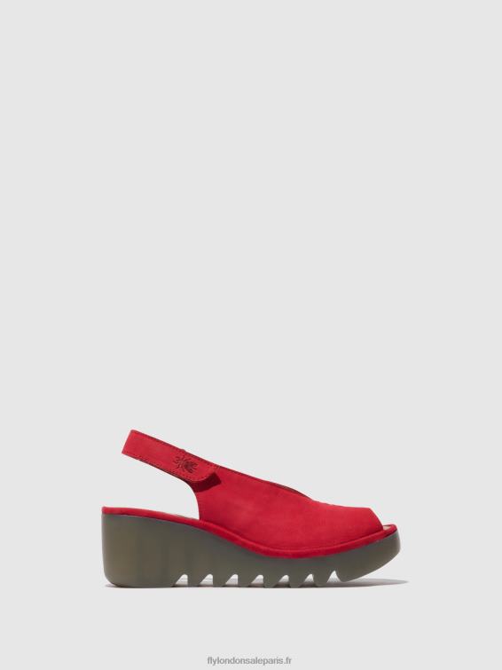 sandales à bride arrière baye386 femmes 0N8R580 rouge à lèvres rouge Fly London