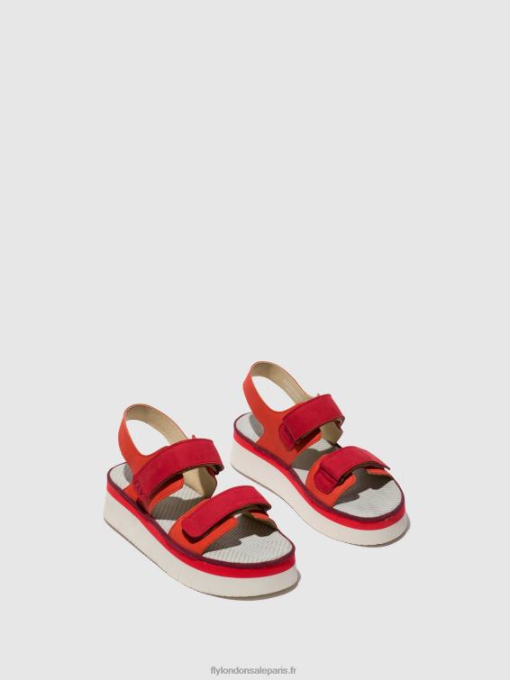 sandales à bride arrière cori377 femmes 0N8R577 diable rouge/rouge à lèvres Fly London