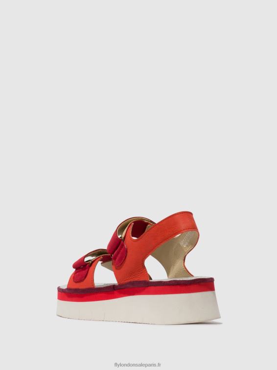 sandales à bride arrière cori377 femmes 0N8R577 diable rouge/rouge à lèvres Fly London