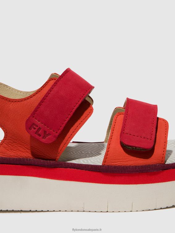 sandales à bride arrière cori377 femmes 0N8R577 diable rouge/rouge à lèvres Fly London