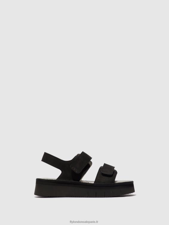 sandales à bride arrière cori377 femmes 0N8R579 noir Fly London
