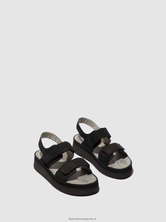 sandales à bride arrière cori377 femmes 0N8R579 noir Fly London