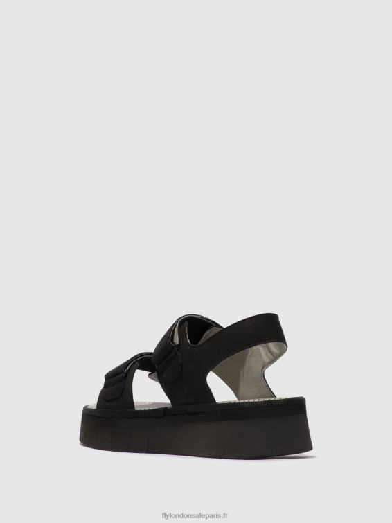 sandales à bride arrière cori377 femmes 0N8R579 noir Fly London