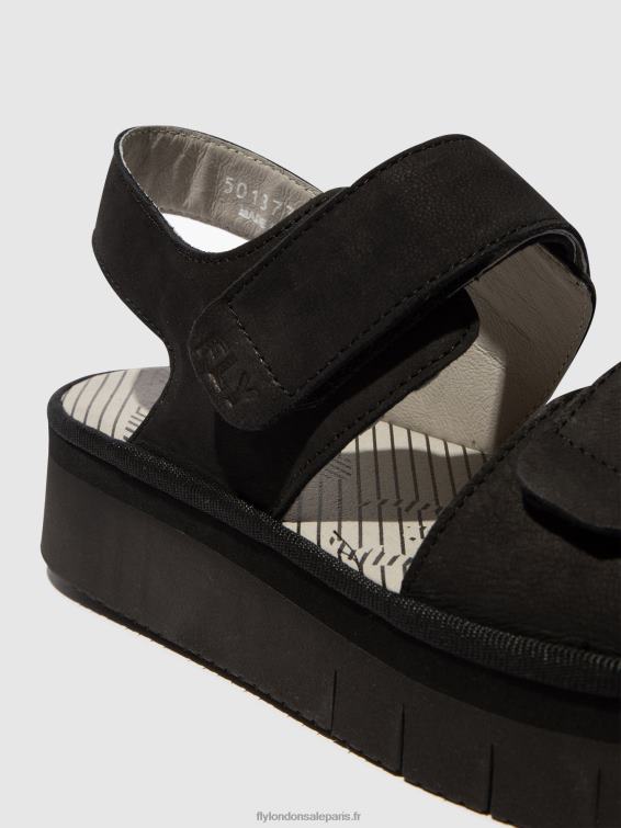 sandales à bride arrière cori377 femmes 0N8R579 noir Fly London
