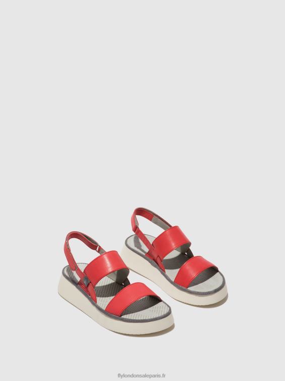 sandales à bride arrière cura318 femmes 0N8R462 framboise Fly London