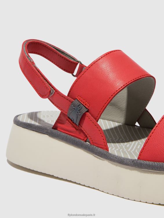 sandales à bride arrière cura318 femmes 0N8R462 framboise Fly London