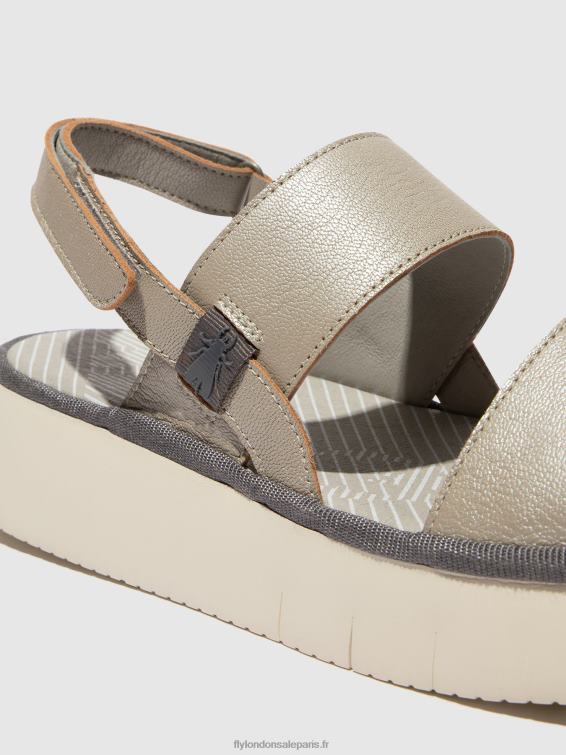 sandales à bride arrière cura318 femmes 0N8R463 argent Fly London