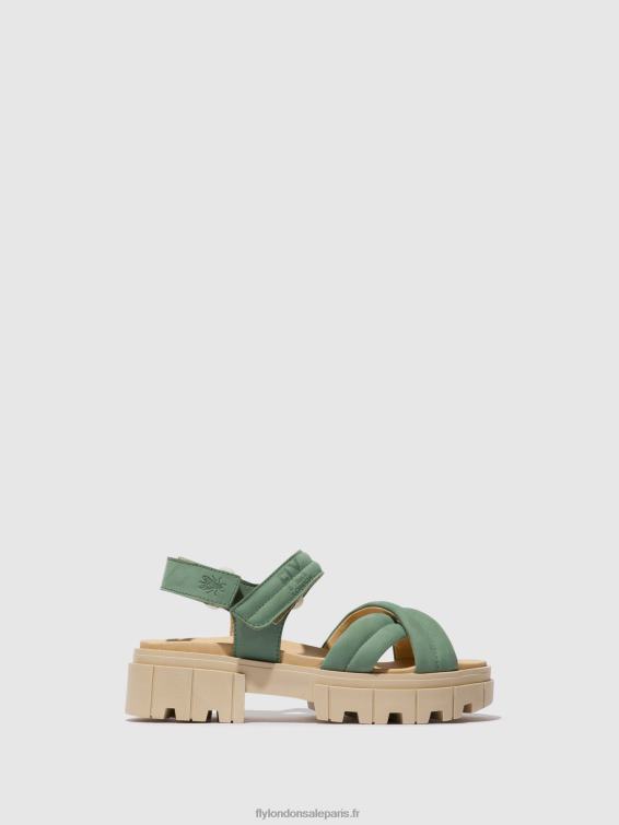 sandales à bride arrière jada854 femmes 0N8R546 Vert Jade Fly London