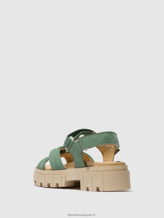 sandales à bride arrière jada854 femmes 0N8R546 Vert Jade Fly London